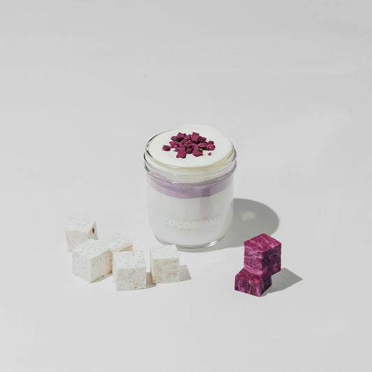 芋泥鲜奶麻薯鲜椰冻 Taro Mochi Coconut Pudding